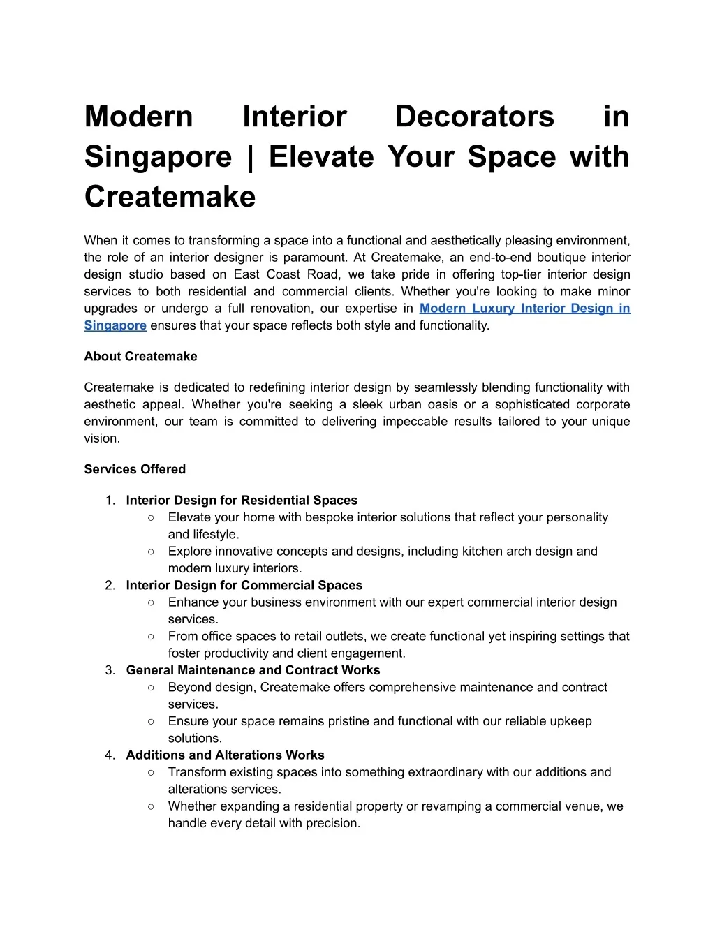 PPT - Modern Interior Decorators in Singapore _ Elevate Your Space with ...