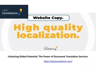 Unlocking Global Potential The Power of Document Translation Services