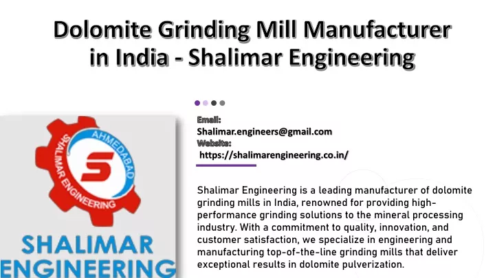 dolomite grinding mill manufacturer in india shalimar engineering