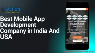 Best Mobile App Development Company in India And USA - Taction Software