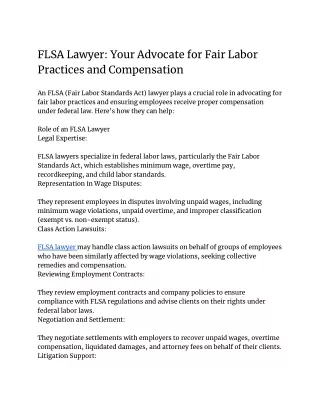 flsa lawyer