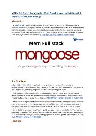mern full stack empowering web development with
