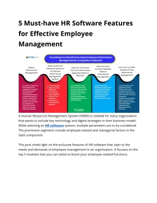 5 must have hr software features for effective