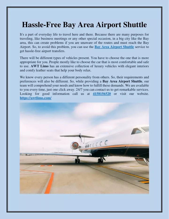 hassle free bay area airport shuttle