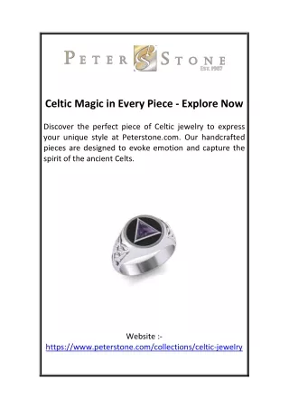 Celtic Magic in Every Piece - Explore Now