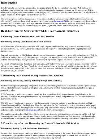 Real-Life Success Stories: How SEO Transformed Businesses