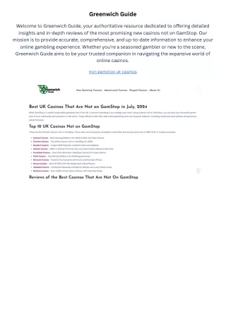 greenwich guide