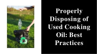 properly disposing of used cooking oil best