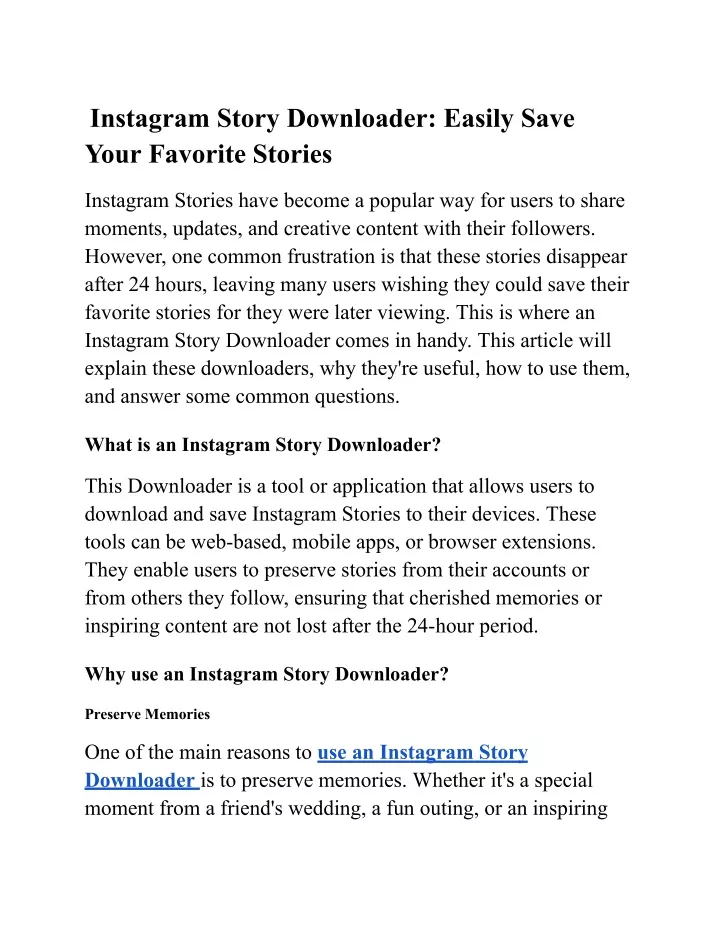 instagram story downloader easily save your