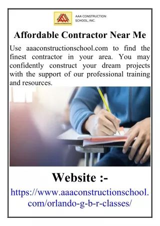 Affordable Contractor Near Me