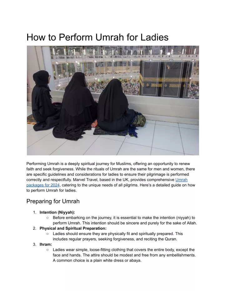 how to perform umrah for ladies