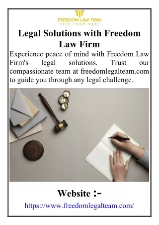 Legal Solutions with Freedom Law Firm