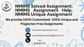 NMIMS Solved Assignment : The Unique Solver