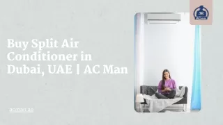Buy Split Air Conditioner in Dubai, UAE  AC Man