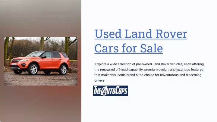 used land rover cars for sale