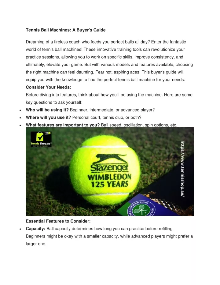 tennis ball machines a buyer s guide