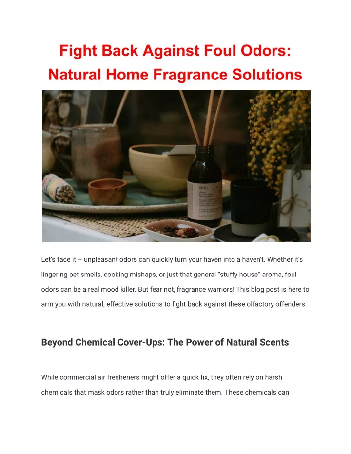 fight back against foul odors natural home