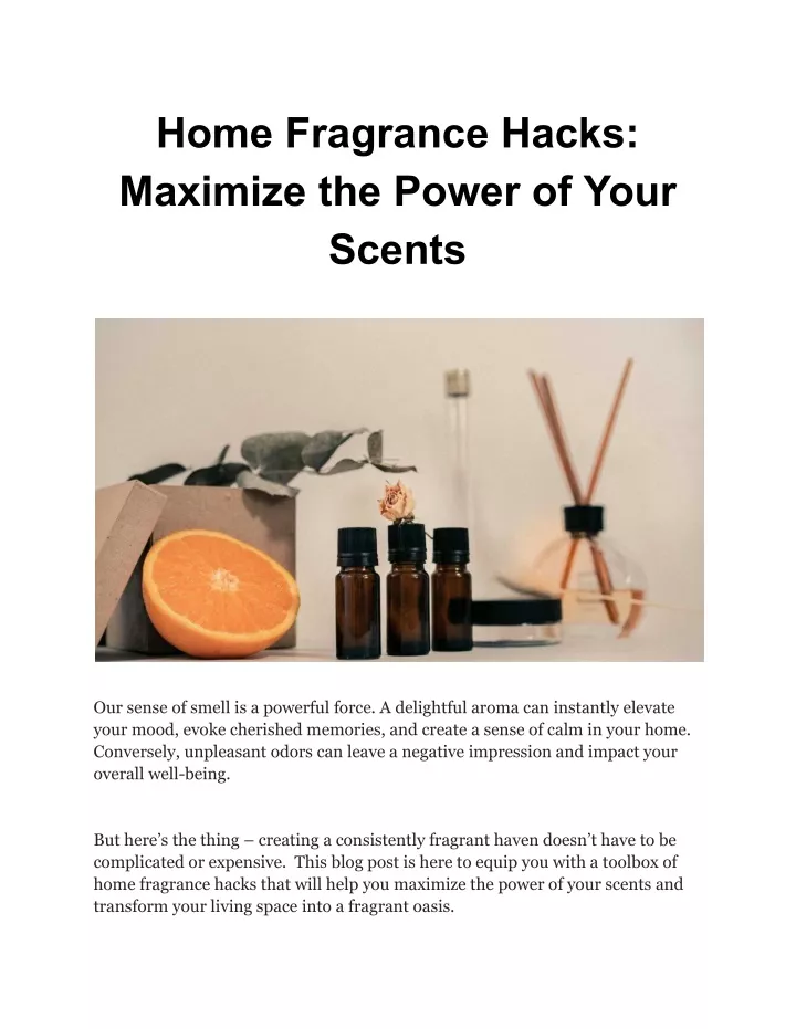 home fragrance hacks maximize the power of your