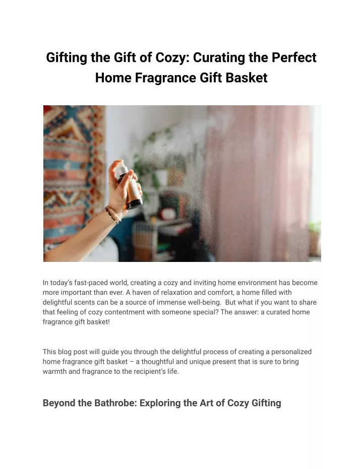 gifting the gift of cozy curating the perfect