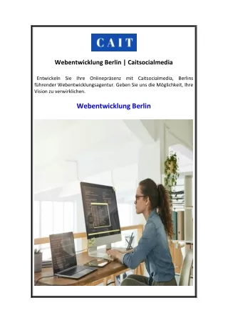 webentwicklung berlin caitsocialmedia