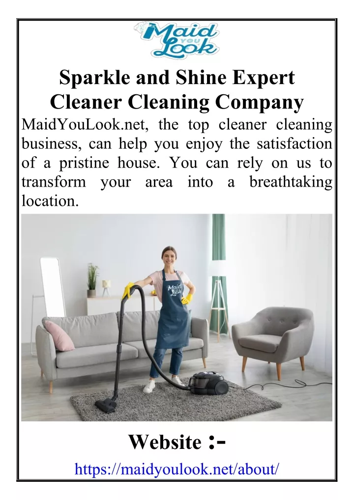 sparkle and shine expert cleaner cleaning company