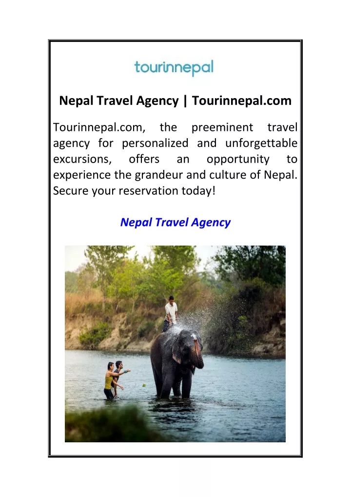 nepal travel agency tourinnepal com