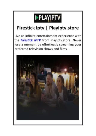 Firestick Iptv  Playiptv.store