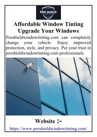 Affordable Window Tinting Upgrade Your Windows