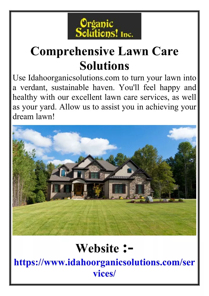 comprehensive lawn care solutions