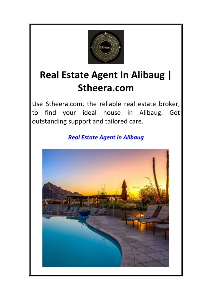 real estate agent in alibaug stheera com