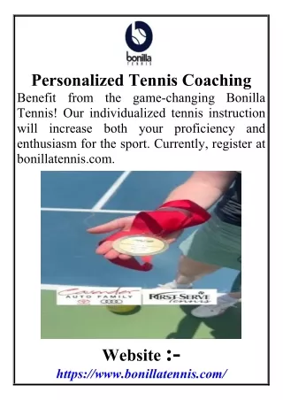 Personalized Tennis Coaching