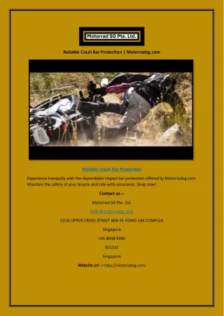 Reliable Crash Bar Protection | Motorradsg.com