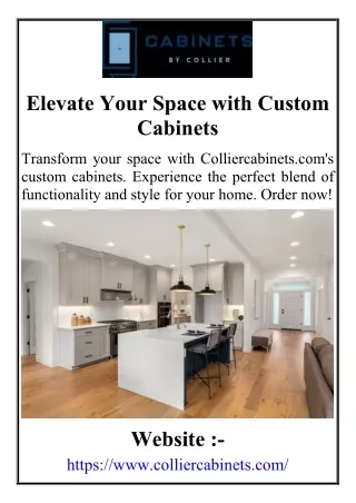 elevate your space with custom cabinets