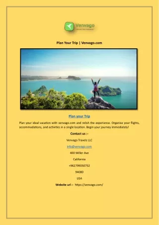 plan your trip venvago com