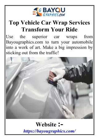 Top Vehicle Car Wrap Services Transform Your Ride