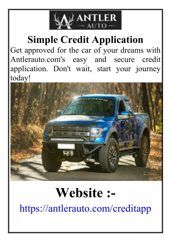 simple credit application get approved