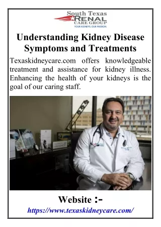 Understanding Kidney Disease Symptoms and Treatments