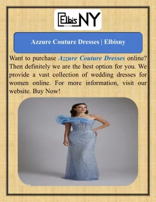Azzure   Couture   Dresses    Elbisny