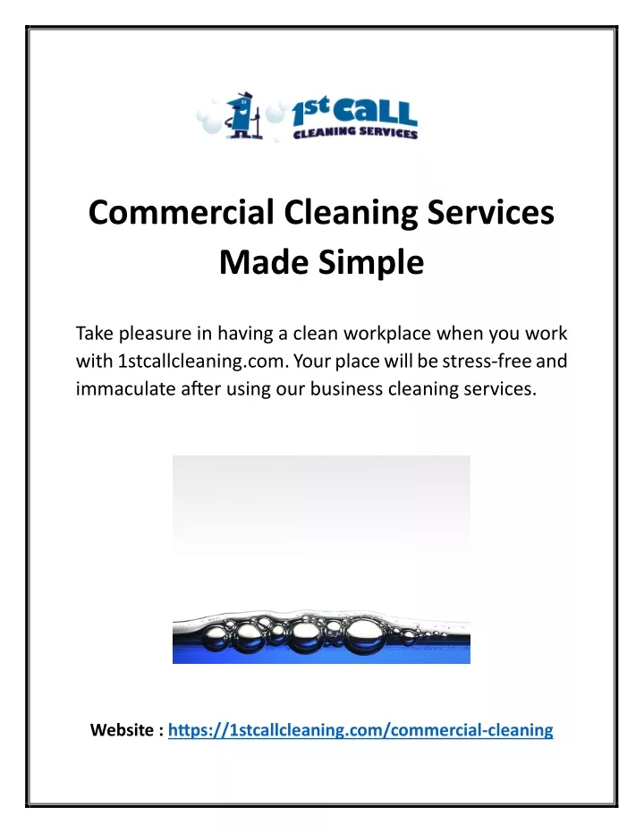 commercial cleaning services made simple