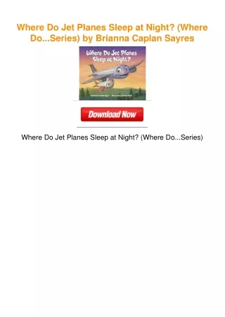 Where Do Jet Planes Sleep at Night? (Where Do...Series) by Brianna Caplan