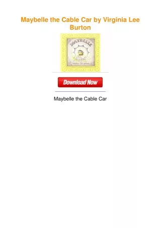 Maybelle the Cable Car by Virginia Lee Burton