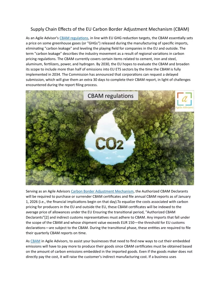 supply chain effects of the eu carbon border