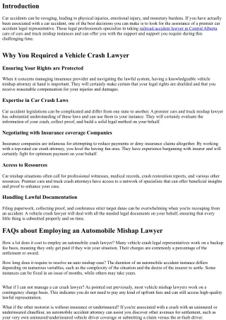 The Advantages of Dealing With Premier Car Crash Attorney