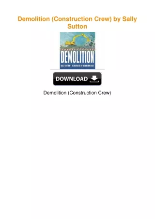 Demolition (Construction Crew) by Sally Sutton