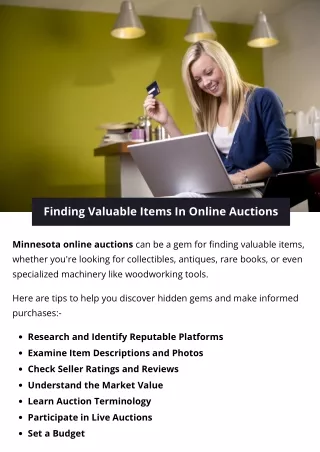 Finding Valuable Items In Online Auctions