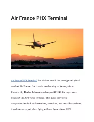 air france PHX terminal