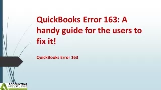 quickbooks error 163 a handy guide for the users to fix it