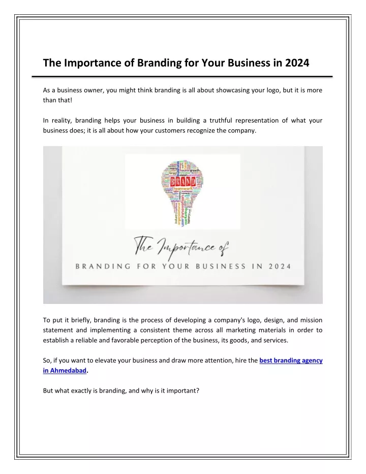 the importance of branding for your business