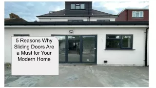 5 Reasons Why Sliding Doors Are a Must for Your Modern Home