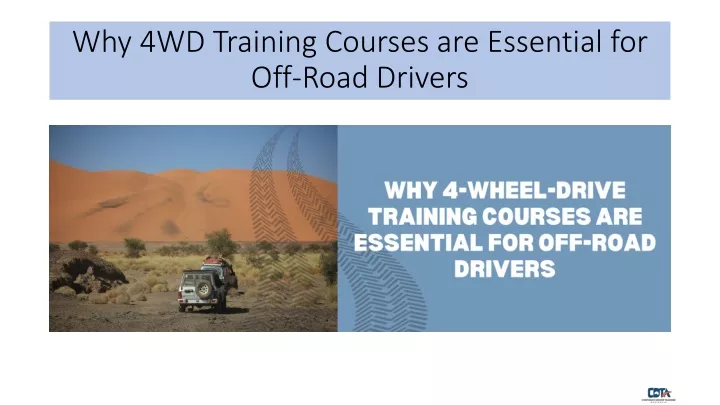 why 4wd training courses are essential for off road drivers